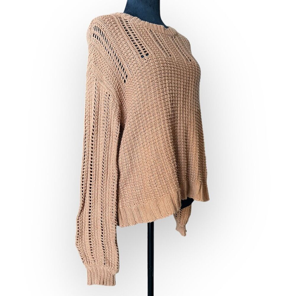 American Eagle Outfitters Women's Gold Chunky Knit Drop Shoulder Sweater Size S - Picture 6 of 13